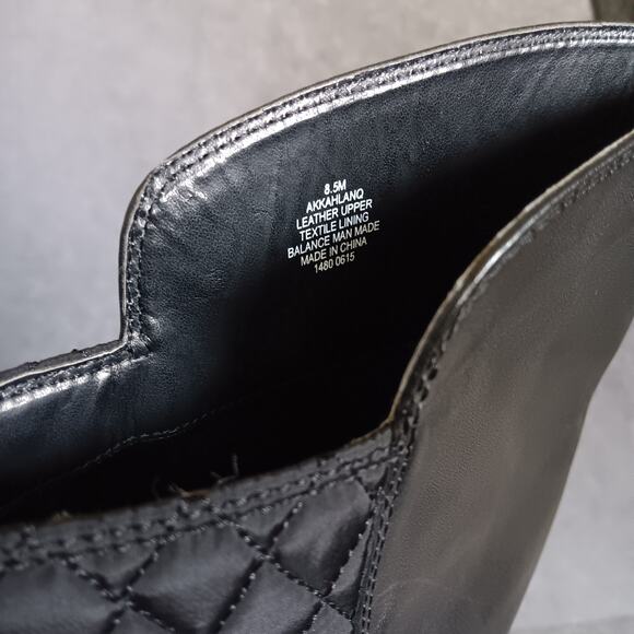 Ann Klein Iflex Black Leather Riding Boots With Quilted Back 8.5M - Picture 7 of 7